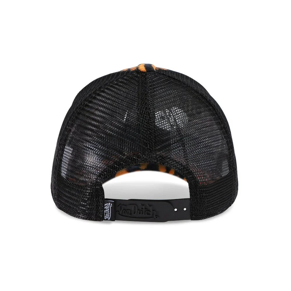 Von Dutch Orange Cheetah Velvet Trucker Hat MSRP89